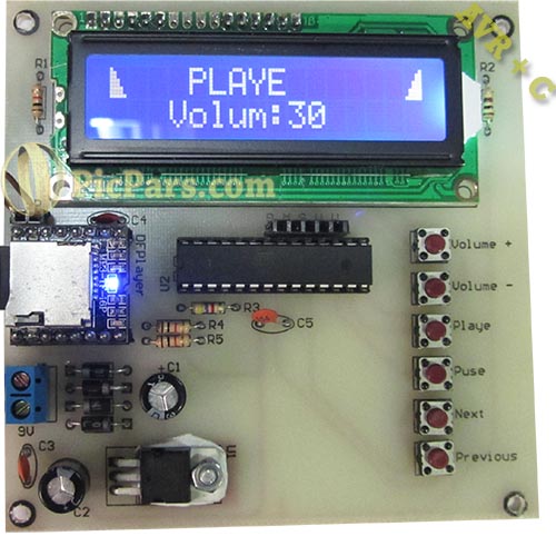 mp3 پلیر ساده با avr به زبان C