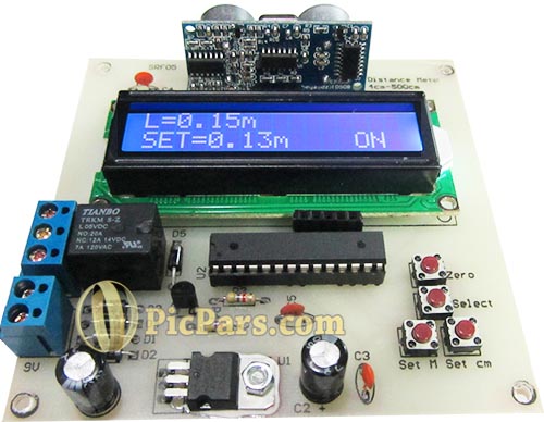 فاصله سنج و عمق سنج آلتراسونیک با AVR