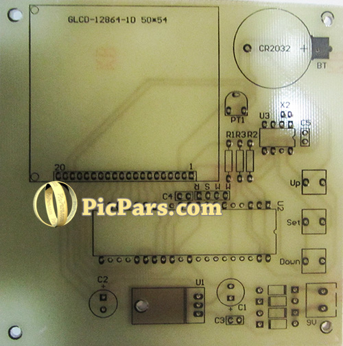 PCB خام ساعت آنالوگ با AVR