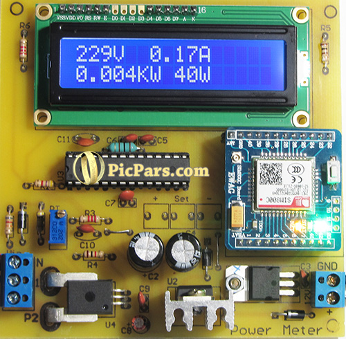کنتور برق با AVR و ارسال اطلاعات توسط سیم کارت