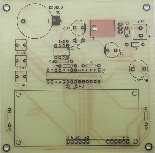 PCB ساعت دیجیتال دارای تقویم شمسی و زنگ هشدار