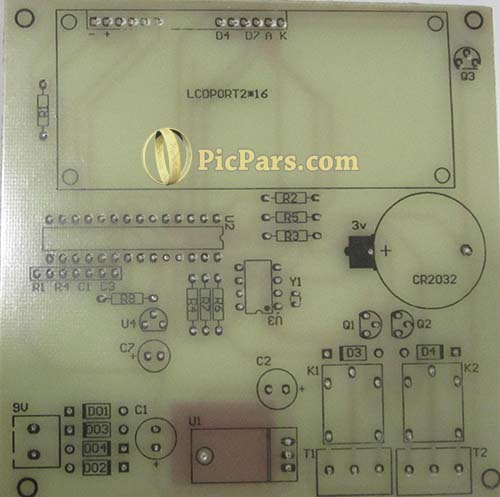 PCB پروژه قفل رمز با avr